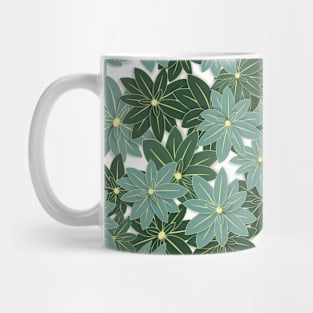 Rhododendron Leaves on White Horizontal Mug